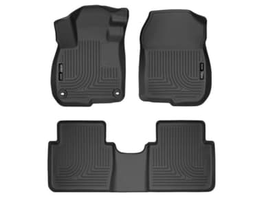Husky Liners Weatherbeater Floor Mats | Fits 2017-2022 Honda CR-V (Includes Hybrid Model) | Front & 2nd Row, 3-pc Black - 99401