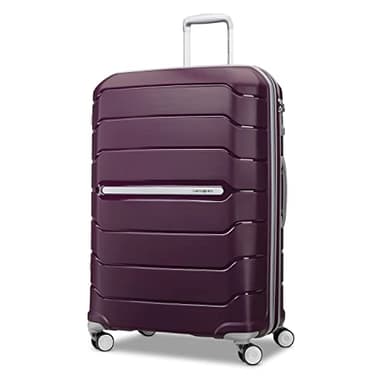 Samsonite Freeform Large Checked Luggage with Dual 360° Spinner Wheels - TSA Lock, Airline-Approved - Lightweight Durable Polypropylene Expandable Hardshell - Amethyst Purple