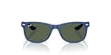 Ray-Ban RJ9052S New Wayfarer Square Sunglasses, Rubber Blue/Dark Green, 47 mm