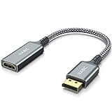 IIABC 4K DisplayPort to HDMI Adapter Cable, Gold-Plated Uni-Directional Display Port DP to HDMI Screen Converter (Male to Female) Compatible for Lenovo, HP, Dell, GPU, AMD, NVIDIA, More Passive