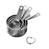 Stainless Steel Measuring Cups Set, 5 Pieces Kitchen Measuring Sets Gadgets tool,For Cooking & Baking,Measure Dry & Wet Ingredients And Liquid (Cups)