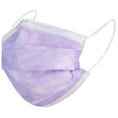 HALYARD FLUIDSHIELD 1 Disposable Procedure Mask with SO SOFT Lining and SO SOFT Earloops, Lavender, 25868 (Box of 50)