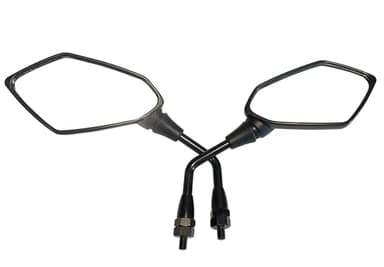 MotorToGo Black Rear View Mirrors Compatible for 2009 Yamaha Zuma 50 YW50
