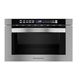 24 Inch Built-in Microwave Drawer, ThermoMate 1.2 Cu. Ft. Microwave Drawer with Automatic Presets, 1000 Watts with 11 Power Levels, Touch Controls, Sensor Cooking, Defrosting Rack, Stainless Steel
