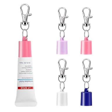 Keychain Cap Compatible with Aquaphor 0.35 oz Lip Repair, Portable Holder Keychain Cap Compatible with Aquaphor Lip Balm (4 Color)