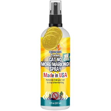 Bodhi Dog Cat No More Marking! Spray - Indoors & Outdoors Cat Urination Deterrent - Neutralizes Strong Odors from Marking - Pet-Safe Formula for Everyday Use - Made in USA (8 Fl Oz)