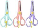 ANJOBIBI,Safety Craft Scissors For Kids 3-Pack,Preschool Training Scissors,Ergonomic Handle Perfect for Paper Cutting-2.0 (Pink+ Baby blue+ Purple) ﻿