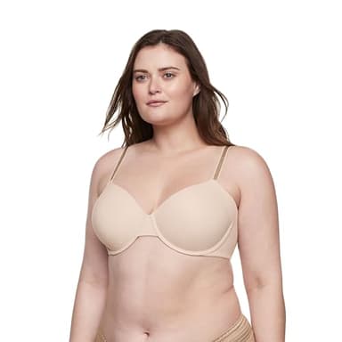 Warner's Womens No Side Effects® Seamless Underarm-Smoothing Comfort Underwire Lightly Lined Ra3061a T-Shirt Bra, Butterscotch, 38B US