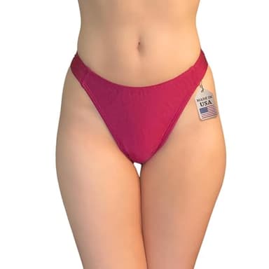 Glamour Boutique Gaff Thong Underwear Male-to-Female | Tucking Panties For Satin Crossdressers (Large, Magenta)
