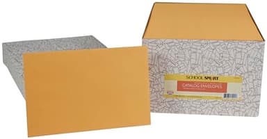 School Smart - 85029 No Clasp Catalog Envelopes, 6 x 9 Inches, Kraft, Pack of 500