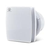 Hehou Bathroom Exhaust Automatic Fan for Wall and WIndow,Super Quiet 4 In Bathroom Motion Sensor and Delay Time Exhaust Fan with O Ring White 80 CFM Vent Fan