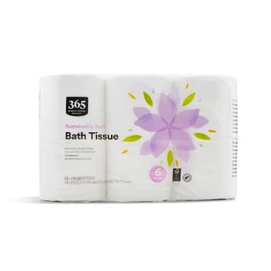 365 by Whole Foods Market, Sustainably Soft Bath Tissue, Hypoallergenic, 286 Sheets per Roll, 6 Count