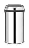 Brabantia 402609 Touch Trash Can, 16 gallon/60 L, Brilliant Steel
