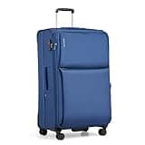 Hanke 28 Inch Luggage Softside Expandable Suitcases with Spinner Wheels, Travel Checked Luggage for Women Men(Blue)