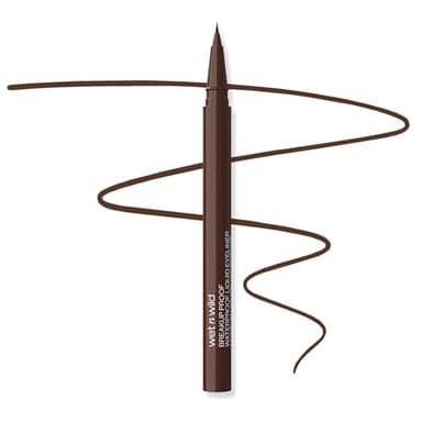 wet n wild Mega Last Breakup Proof Liquid Eyeliner - Ultra-Fine Brush, Waterproof, 16-Hour Long-Lasting Wear - Cruelty-Free & Vegan - Brown