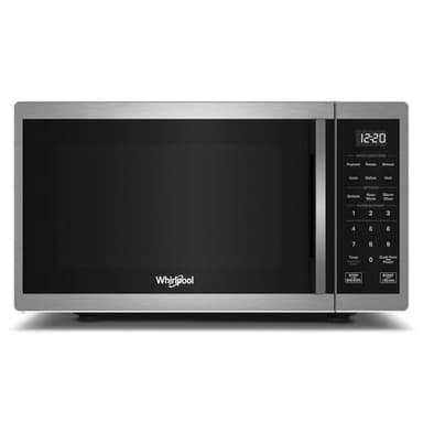 Whirlpool 19 in. Electric COUNTERTOP Microwave in Black with 0.9 CU. FT. Capacity WMCS3