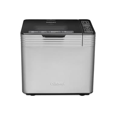 Cuisinart Bread Maker Machine, Stainless Steel Convection Bread Machine with 16 Menu Options, 3 Loaf Sizes Up to 2 Lb., 3 Crust Colors, Includes Measuring Cup, Spoon & Kneading Hook, CBK-210