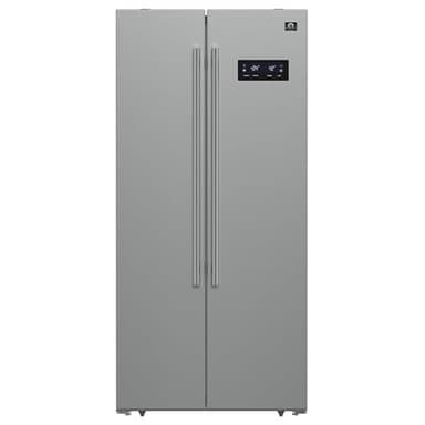 Forno Salerno 33" Side-by-Side Built-In Refrigerator, 15.6 cu.ft. Capacity – Stainless Steel Finish – Interior LED Lighting – Digital Temperature Controls – Adjustable Glass Shelves – FFRBI1805-33SB