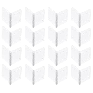 skrnrhrery Nylon Hinges, 3 Sizes - Suitable for RC & Model Airplane Parts - Square Loose-Leaf 16-Pack (Medium 0.631.14 inches)