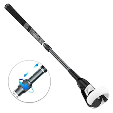 YOGES Adjustable Length VR Golf Club Handle Compatible with Oculus Quest 2 Accessories, Virtual Reality Controller Attachment, Simulator Real Golf Game Bat Adapter for Golf+, Walkabout Mini Golf