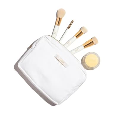 Ogee Makeup Brush Bundle - Includes Professional Quality Blender, Base, Powder, Precision Brush, and Makeup Cleanser