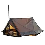 Hot Tent with Stove Jack Camping Tent Winter Tent 4 Season Tent 1-2 Person for Backpacking Camping Hiking Hunting Fishing Waterproof Windproof Lightweight 82 * 59 * 47
