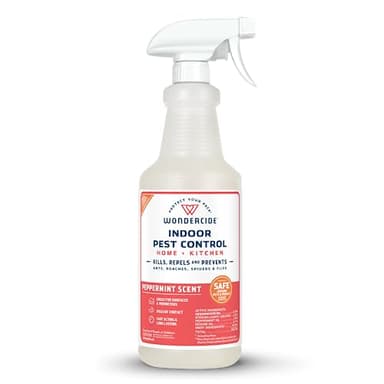 Wondercide - Indoor Pest Control Spray for Home and Kitchen - Ant, Roach, Spider, Fly, Flea, Bug Killer and Insect Repellent - with Natural Essential Oils - Pet and Family Safe— Peppermint 32 oz