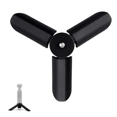 Mini Tripod for DJI OSMO Pocket 3 & 2, Portable Tripod Stand Tabletop Mount Lightweight Selfie Stick Comfortable Grip Practical Digital Device Accessories Camera Parts(Black)