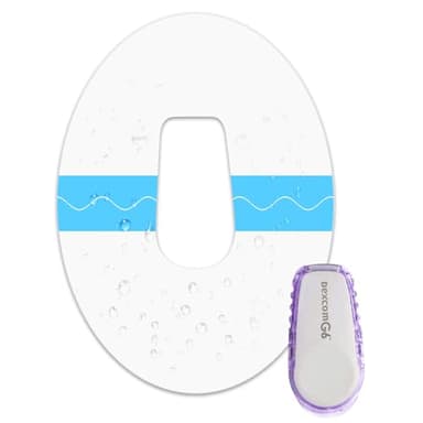 QaZanteiar Adhesive Patches for G6-20 Pack Waterproof & Sweatproof Dexcom G6 Overpatch,Pre-Cut Backing Paper - Adhesive Sticker for G6,Easy to Use,Long Stay for 10 Days,Blue
