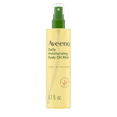Aveeno Daily Moisturizing Dry Body Oil Mist with Oat & Jojoba Oil for Dry, Rough, Sensitive Skin, Lightweight, Non-Greasy, Body Spray, Paraben, Silicone & Phthalate-Free, 6.7 fl oz