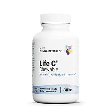 4Life Life C - 7 Active Forms of Vitamin C for Immune Support, Nutrient Absorption, and Benefits - Citrus Flavor - 60 Chewable Tablets