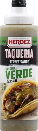 HERDEZ TAQUERIA STREET SAUCE, Verde, 9 oz Squeeze Bottle – Zesty Green Taco Sauce for Tacos & More