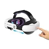 Head Strap for Oculus Meta Quest 3S Quest 3, Fashion Adjustable Comfort Enhanced Support VR Headset Accessories Strap No Battery Reduce Facial Stress and Gaming Immersion