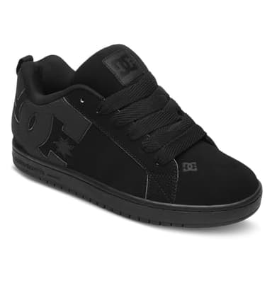 DC Men's Court Graffik Skate Shoe, Black/Black/Black, 10 D D US
