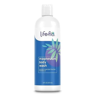 LIFE-FLO Magnesium Body Wash, Refreshing, Moisturizing Liquid Soap with Magnesium Chloride from the Zechstein Seabed, Peppermint Oil and Rosemary Oil, 60-Day Guarantee, Not Tested on Animals, 16oz