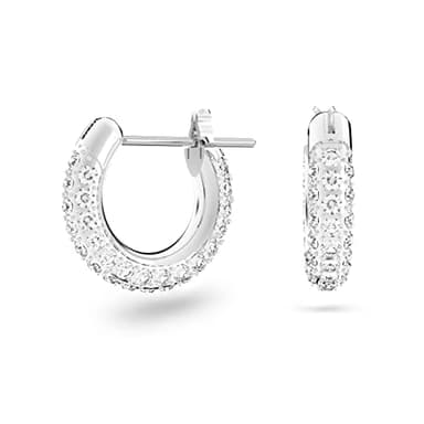 Swarovski Dextera Mini Hoop Women's Earrings, Clear Swarovski Crystals on a Rhodium Finished Setting with Lever Back Closure