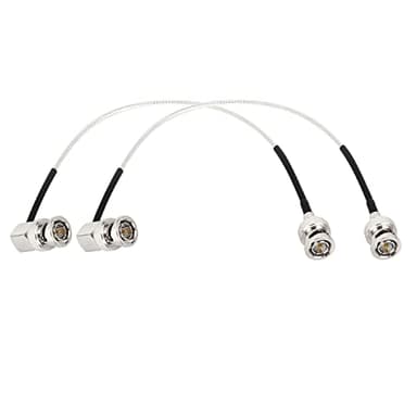 XRDS -RF SDI Cable 1FT, Flexible 3G/6G HD-SDI Cable, BNC Male to Right Angle BNC Male 75 Ohm RG179 Extension Cable for Cameras and Video Equipment Supports HD-SDI/3G-SDI/4K/8K(2PCS)