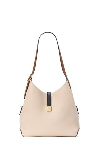 kate spade new york Deco Colorblocked Pebbled Leather Large Shoulder Bag, Milk Glass Multi
