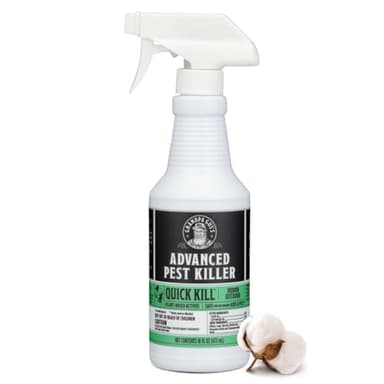 Grandpa Gus's Advanced Pest Killer, Indoor & Outdoor Bug Spray for Home, Ants, Roaches, Flies, Spiders, Fleas, Gnats, Silverfish, Moths & More, Clove & Cottonseed Oil, Kid, Pet Safe, 16 fl oz