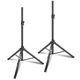 NiuNyuNeu Pair of Speaker Tripod Stands Height Adjustable from 39'' to 63'' PA DJ Party Tripod Speaker Stand 35mm Compatible Insert