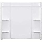 STERLING 71374100-0 Ensemble 60-Inch x 30-Inch Vikrell 3-Piece Shower Wall, White