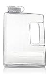 Arrow Home Products 1 Gallon Jug for Cold Drinks - Clear View Plastic Refrigerator Bottle w/ Cap, Easy-Pour Spout & Graduated Markings - Made in USA, BPA Free - Ideal for Water, Iced Tea, Juice, Milk
