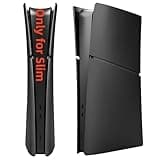 Slim Digital Edition Cover Plates for New PS5 Slim Console, Shell Panels Compatible with New PlayStation 5 Slim Accessories Protective Replacement Faceplate (Black)