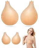 PHODIL Adhesive Strapless Bra 2 Pairs Invisible Push Up Sticky Bra Backless Silicone Bras Washable