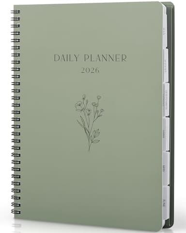 Beautiful 2026 Planner - 7" x 10" Daily Planner for Women or Men with Weekly & Monthly Spreads for Easy Planning - Perfect Calendar Book To Organize All Tasks and Boost Productivity