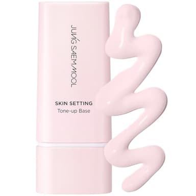 JUNG SAEM MOOL Skin Setting Tone Up Base 1.35 Fl Oz, Pink Luminizing Makeup Primer, Hydrating K-Beauty Base for Radiant Glow & Smooth Skin, Camu Camu for Vibrant Complexion, Longlasting, Korean Makeup