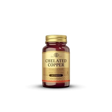 Solgar Chelated Copper Tablets, 100 Count