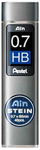 Pentel Ain Stein Mechanical Pencil Lead, 0.7mm HB, 40 Leads (C277-HB)
