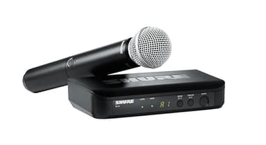 Shure BLX24/SM58 Wireless Microphone System - 14-Hour Battery Life, 300 ft Range, UHF | Includes SM58 Handheld Vocal Mic, Single Channel Receiver | H10 Band (BLX24/SM58-H10)