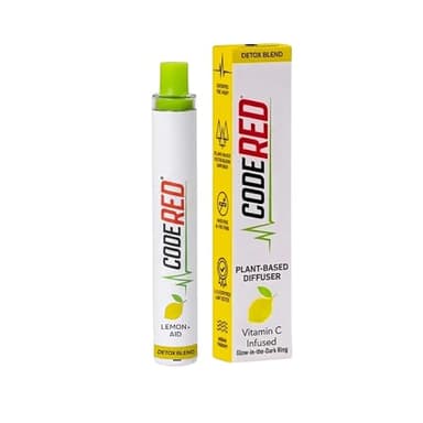 Code Red V-Aid Mullein Diffuser Pen - Plant-Based Aromatherapy Herbal Diffuser Stick with Vitamin C, Mullein, Thyme & Lemon - Portable Wellness Companion for Daily Balance